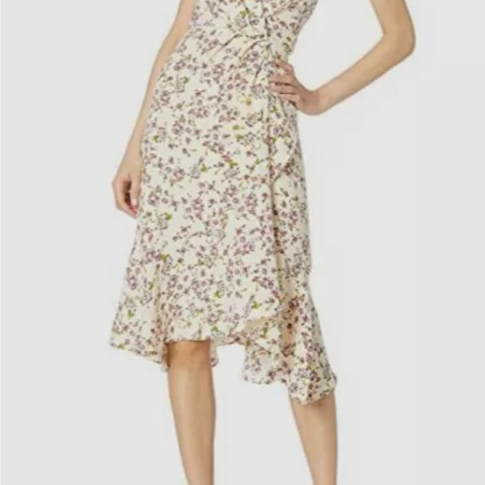 Floral Cream Midi Dress
